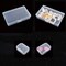 7 Pieces Mixed Sizes Rectangular Empty Mini Clear Plastic Organizer Storage Box Containers with Hinged Lids for Small Items and Other Craft Projects